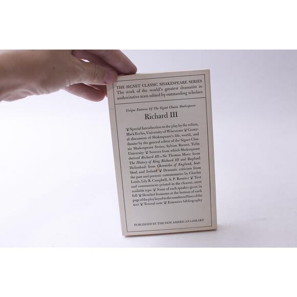 Richard III, Shakespeare, The Signet Classic, The New American Library, 1002 - Picture 2 of 2